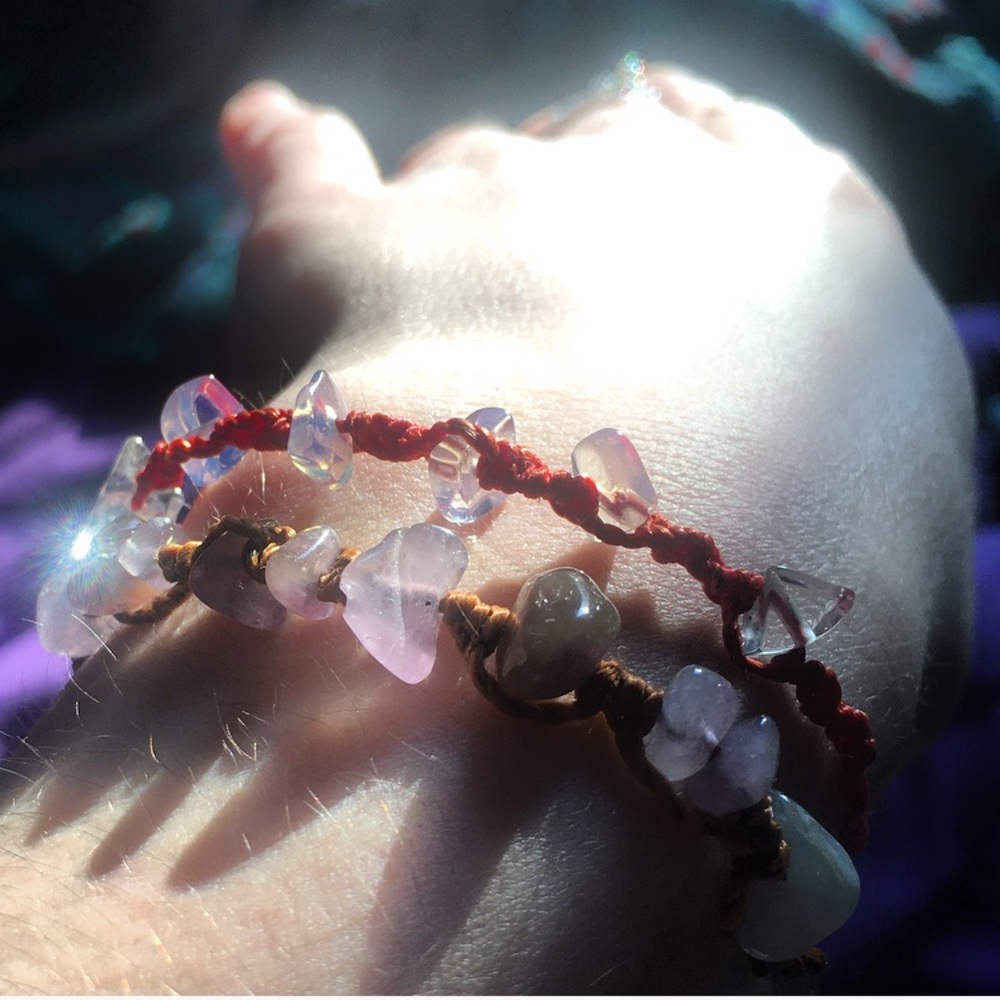 Amethyst & Moonstone Bundle Bracelets